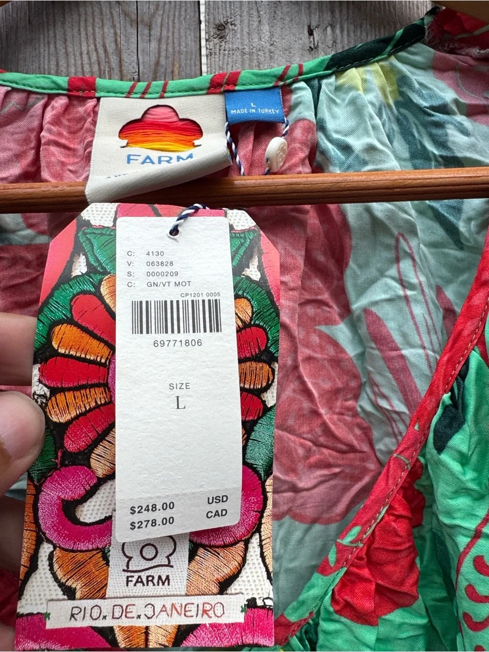 FARM Rio poppy print Maxi Dress NWT - Picture 9 of 14